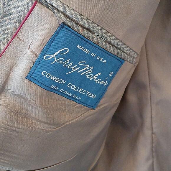 Vintage Larry Mahan's Cowboy Collection Gray Tweed Sports Coat Blazer - Picture 3 of 7